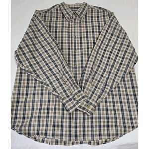 Canyon River Blues Men's Large Button-Down Shirt Plaid Long-Sleeve